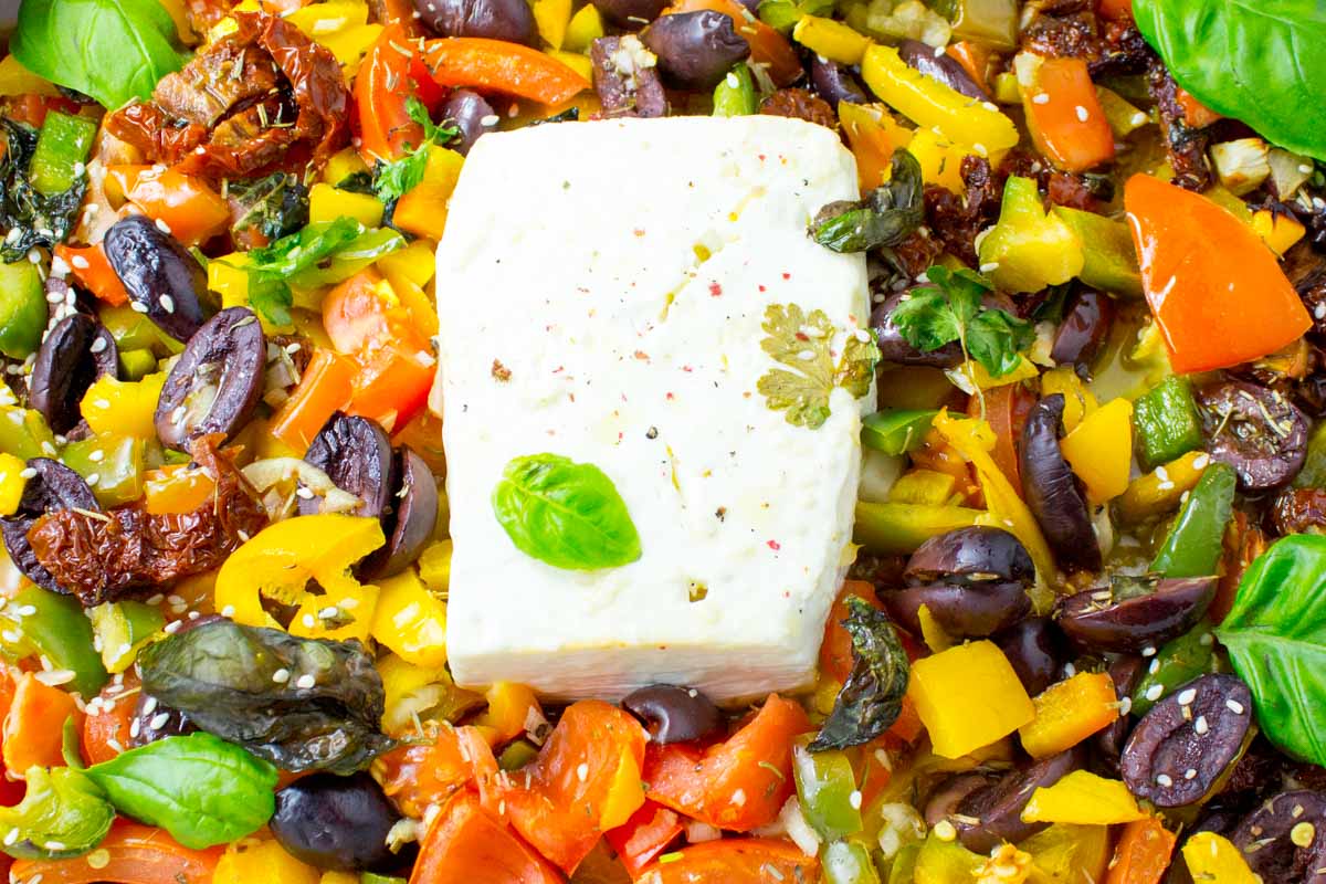 Überbackener Feta griechischer Art