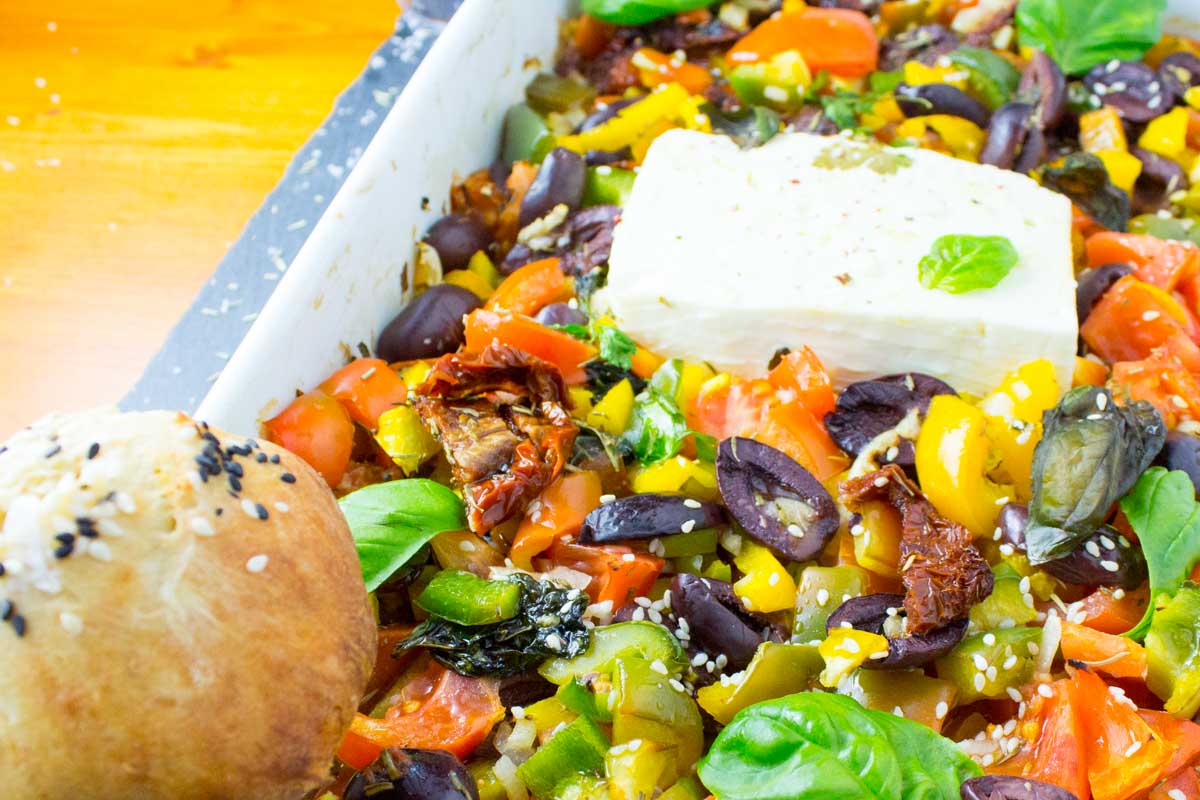 Überbackener Feta griechischer Art