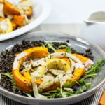 Herbstlicher Linsensalat mit Röst-Kürbis und Walnussdressing ala Marley Spoon – Kochbox Selbsttest (Teil 1 von 2)
