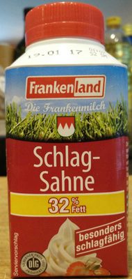 Schlag-Sahne 32% Fett – Frankenland – 250g