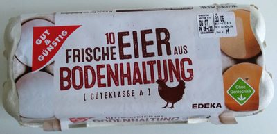 Frische Eier – Gut & Günstig – 10 Stück