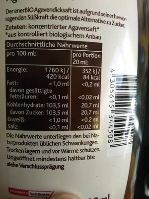 Agavendicksaft – enerBIO –