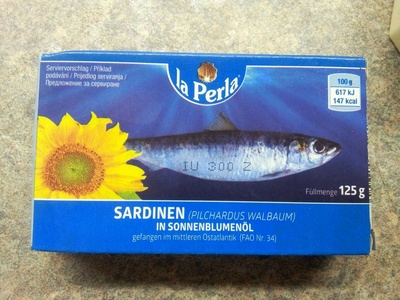 Sardinen in Sonnenblumenöl – La Perla – 125g