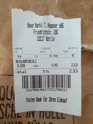 Truthahn Mortadella oli –  – 3kg