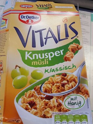 Knusper Müsli klassisch – Vitalis,Dr. Oetker – 600 g