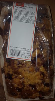 Dinkelkuchen mit Kirschen und Butterstreusel – Globus – 400 g