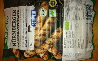 Nürnberger Rostbratwürste (Bio Schwein) – Rewe – 160g