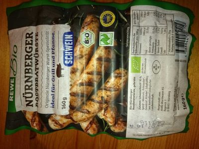 Nürnberger Rostbratwürste (Bio Schwein) – Rewe – 160g