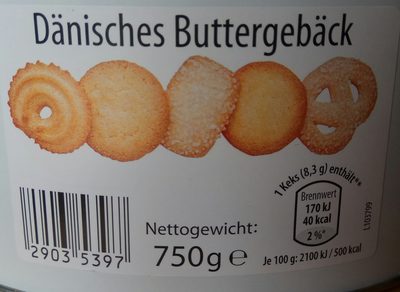 Dänisches Buttergebäck – Kelsen Group A/S – 750 g