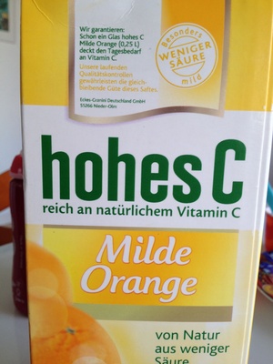 Milde Orange – hohes C –
