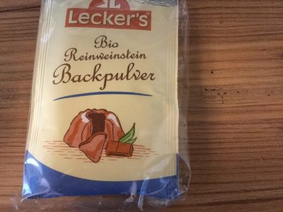 Backzutaten- Backpulver- Bio Reinweinstein – Lecker’s – 21 g