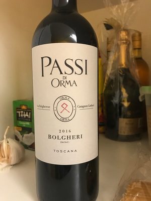 Passi di Orma Bolgheri Doc Toscana 2016 –  – 750 g