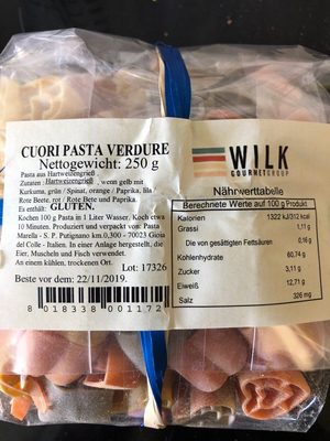 Cuori Pasta Verdure WilkGourmet –  – 250 g