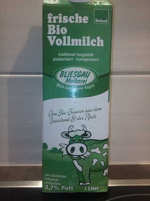 frische Bio Vollmilch – Bliesgau Molkerei – 1 l