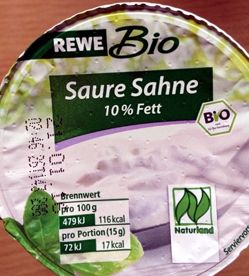 Saure Sahne 10% Fett – REWE Bio –