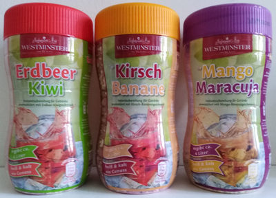 Instantzubereitung für Getränke (Erdbeer Kiwi, Kirsch Banane, Mango Maracuja) – Westminster – 400 g
