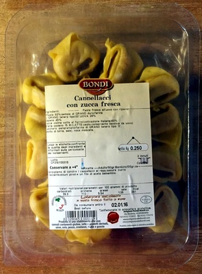 Cannellacci con zucca fresca – Bondi – 250 g