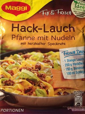 Hack-Lauch Pfanne mit Nudeln – Maggi –