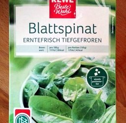 Blattspinat Erntefrisch Tiefgefroren – REWE Beste Wahl – 500g