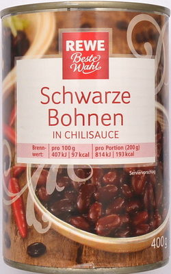 Schwarze Bohnen in Chilisauce – REWE Beste Wahl –