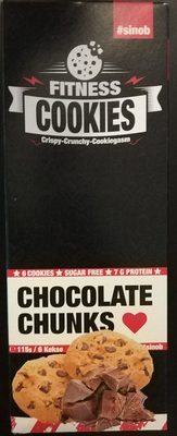 Fitness Cookies Chocolate Chunks – #sinob – 115 g ℮ / 6 Kekse