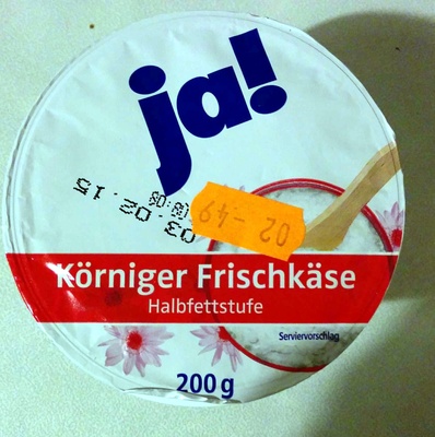 Körniger Frischkäse Halbfettstufe – ja!,DMK GmbH – 200g
