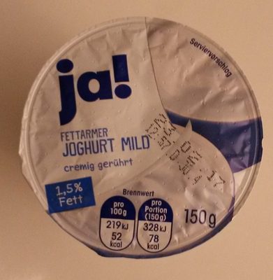 Fettarmer Joghurt Mild cremig gerührt – ja! – 150g