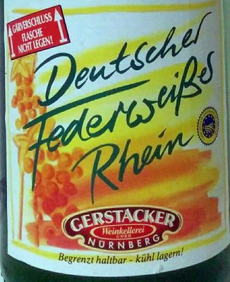 Deutscher Federweißer Rhein – Gerstacker – 1l