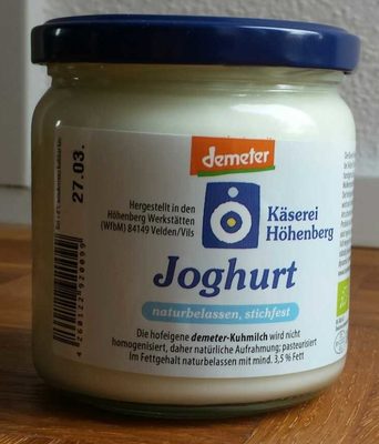 Joghurt – Käserei Höhenberg,demeter – 389gr