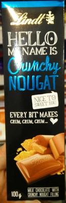 Hello my name is Crunchy Nougat – Lindt – 100 g