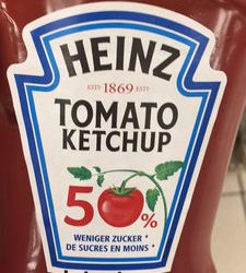 Tomato Ketchup (50% less sugar) – Heinz – 435 g