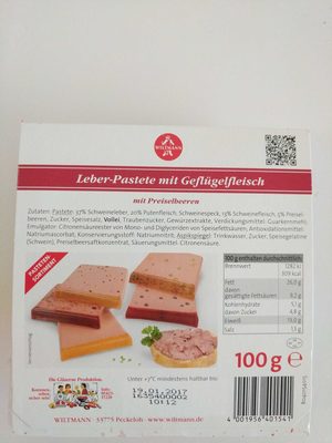 Leber-Pastete mit Geflügelfleisch – Wiltmann – 100g