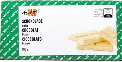 Schokolade weiss – Migros M budget, M-Budget – 100g