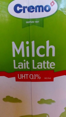 Lait UHT 0.1 MG – Cremo,Lidl – 1 l