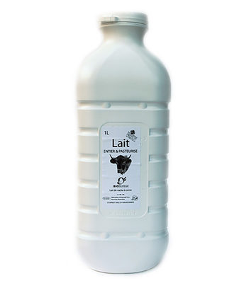 Lait entier & pasteurisé Bio (lait de vache à corne) – Le Sapalet SARL – 1 l