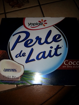 Perle de Lait Coco en fin éclats (4 pots)  – Perle de Lait,Yoplait – 500 g (4 x 125 g)