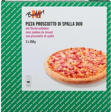 Pizza prosciutto di spalla duo – M-Budget,Migros – 700 g