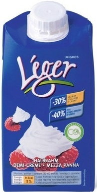Demi-crème UHT – Léger,Migros – 500 ml