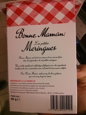 Les petites meringues – Bonne Maman – 60 g