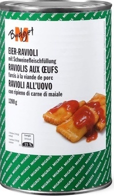 Eier-Ravioli – M-Budget,Migros – 1200 g