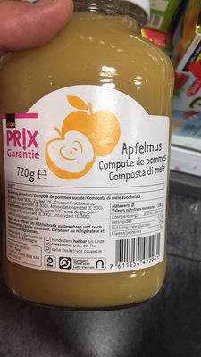 Apfelmus – Prix Garantie – Coop, Prix Garantie – 720 g