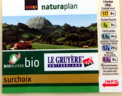 Gruyère surchoix – Naturaplan,Coop,Le Gruyère Switzerland AOC –