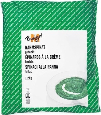 Epinards à la crème  – M-Budget – 1200 g